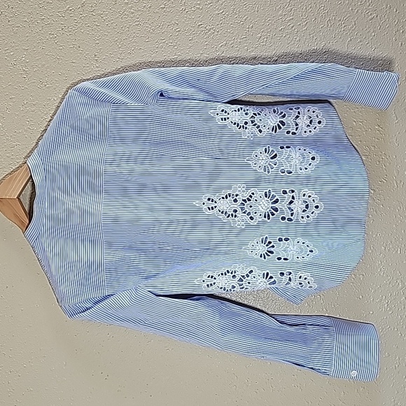 Theory Embroidery Button Down Shirt - Picture 7 of 7